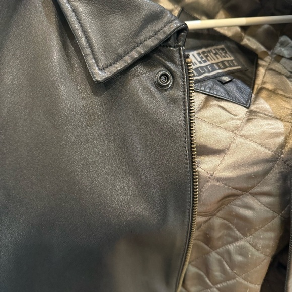 Men’s LA Leather Black Coat Size 2XL Mid Length Excellent Condition - Picture 6 of 13